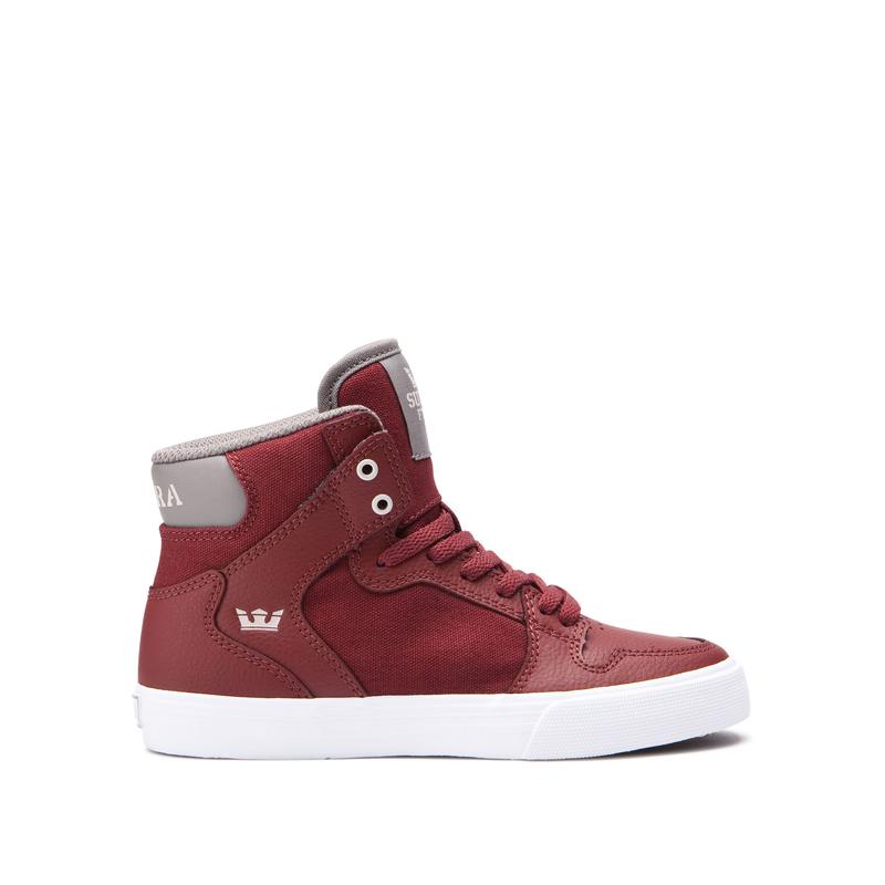 Supra VAIDER - Çocuk Boğazlı Ayakkabı - Bordo - Türkiye (29358KAWD)